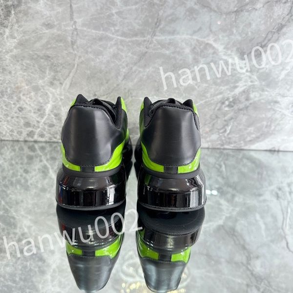 

2023 new luxury designer women outsole calfskin platform shoes rubber sneakers fashion casual shoe white sneakers, Black