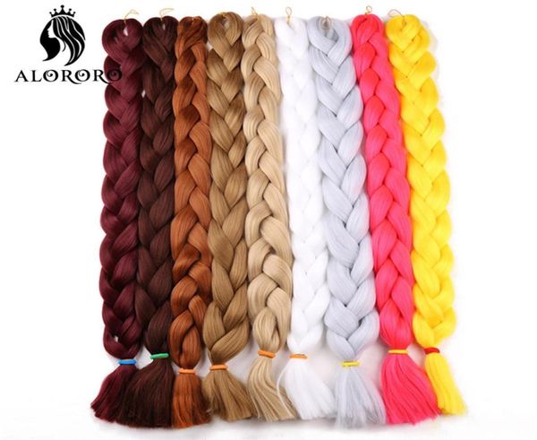 

synthetic black alororo synthetic jumbo 82 inch african fake high temperature fiber braiding hair extensions women4543468, Black;brown