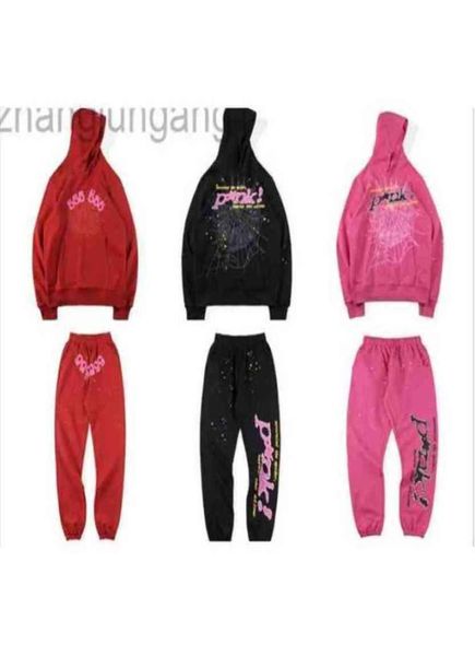 

mens hoodies sweatshirts 222ss designer spider 555 hoodie vintage red sp5der men women angel number puff pastry printing graphic web sweats4, Black