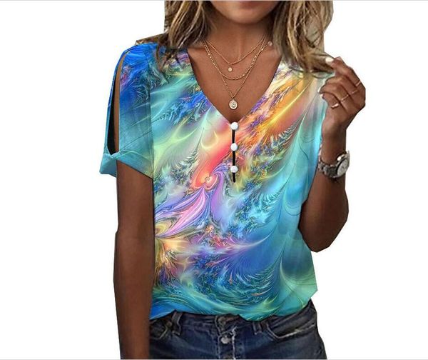 

summer t-shirts blouse short sleeve ladies tee plus size v neck casual, White