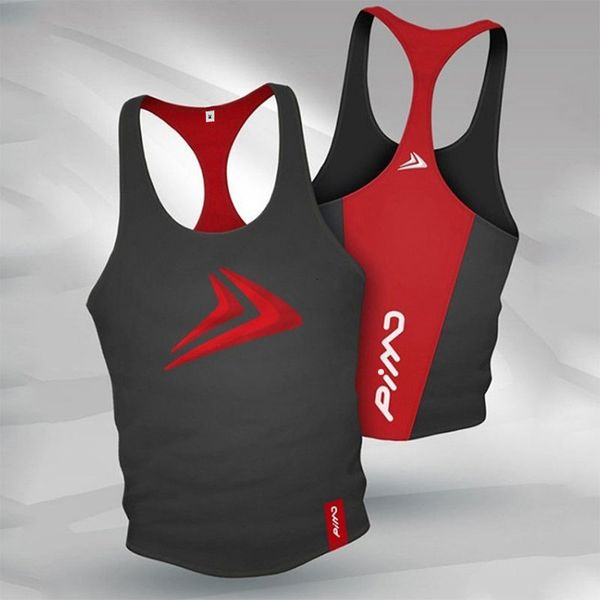 

men' tank sleeveless sweatshirt fitness weight lifting training quick drying running vest summer 230510, White;black