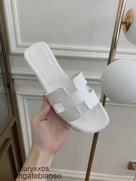

h slipper orans women shoe definition fashion sandal beach leather summer woman casual 2023 high outwear rhinestone flat bottom sandals ix9m