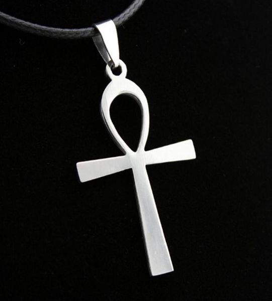 

fashion ankh key stainless steel pendant necklace egyptian mysterious symbol amulet men women gift ancient anka cross4139864, Silver