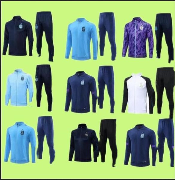 

23/24 3 stars argentina jacket soccer training suit world football cup shirt maradona di maria men kit tracksuit sets uniforms survetement b, Black