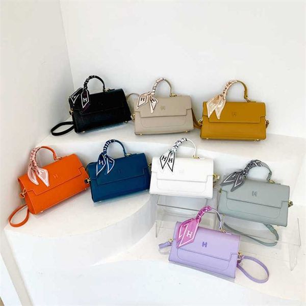 

21% off 2023 handbag silk scarf handheld women's new cross body small square fashion and simple texture litchi pattern shoulder bag