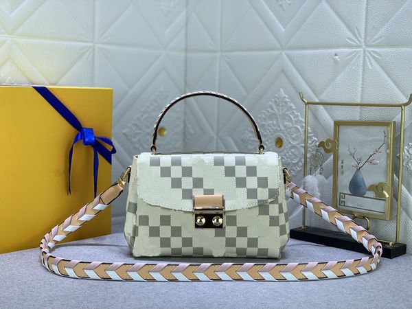 

m40460 m40450 m41581 woven handle bag alma bb designer handle bag speedy 25 braided monograms canvas leahter adjustable shoulder strap check