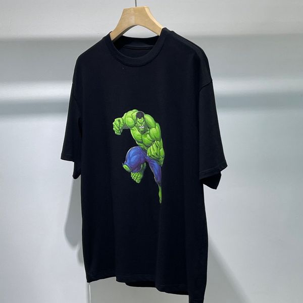 

mens oversize shirts white t shirt fashion clothing made by a famous designer green giant print round neck short sleeve gift recommendation, White;black