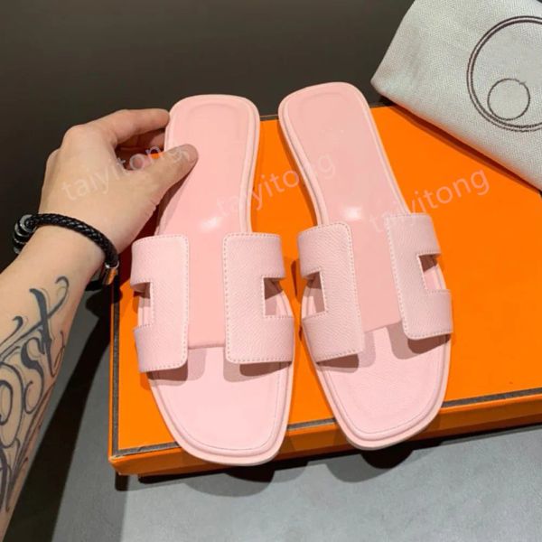 

women slippers designer leather sandals summer flat sandals flip flop crocodile skin slides ladies beach sandal slipper with box xux, Black
