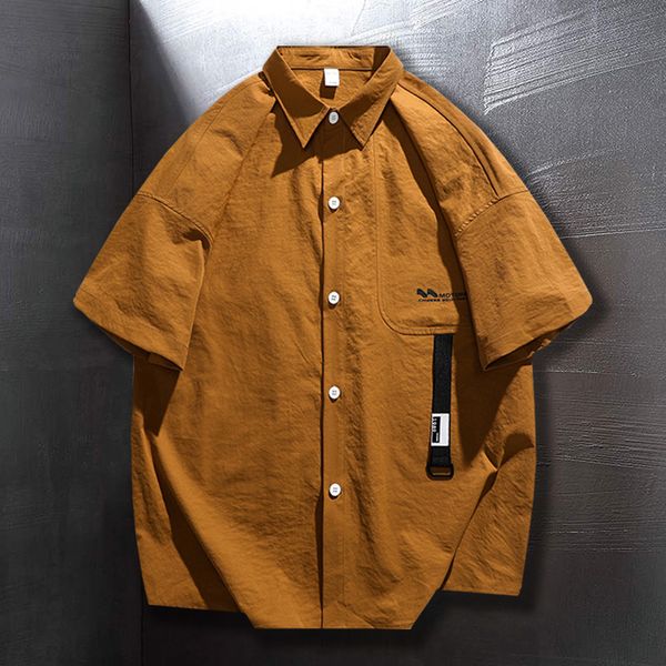 

men's casual shirts summer japan style vintage short sleeve t shirt streetwear clothes 230511, White;black