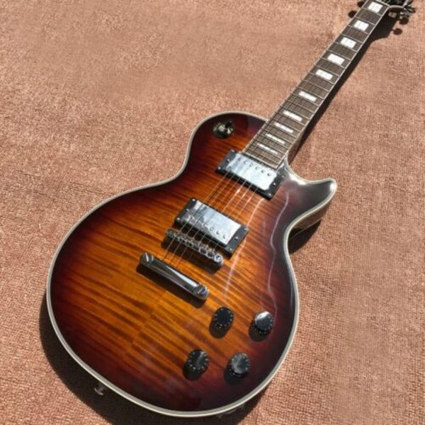 

factory outlet rosewood fingerboard 6 string right-handed brown electric guitar