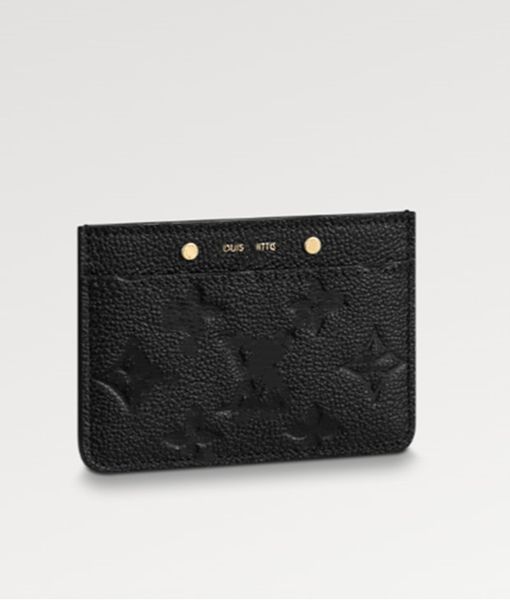 

explosion women m69171 card holder cowhide supple grained money clips black classic feminine twist ep leather embossed gold studs business w