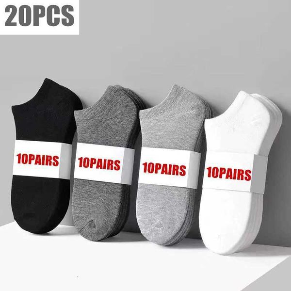 

cotton man men's socks 10pairs/lot wholesale casual compression boat black business solid color breathable comfortable ankle 37-45