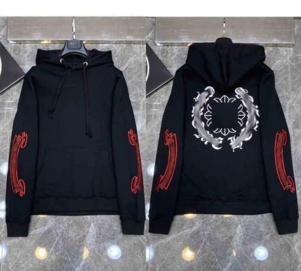

fashion luxury men's jackets designer zipper sweatshirts heart horseshoe cross print brand ch hoodies women chromes coat casual pullove, Black