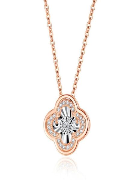 

designer necklace jewellery four leaf clover necklaces diamond clavicle chain titanium steel goldplated never fade not cause alle5073480, Silver