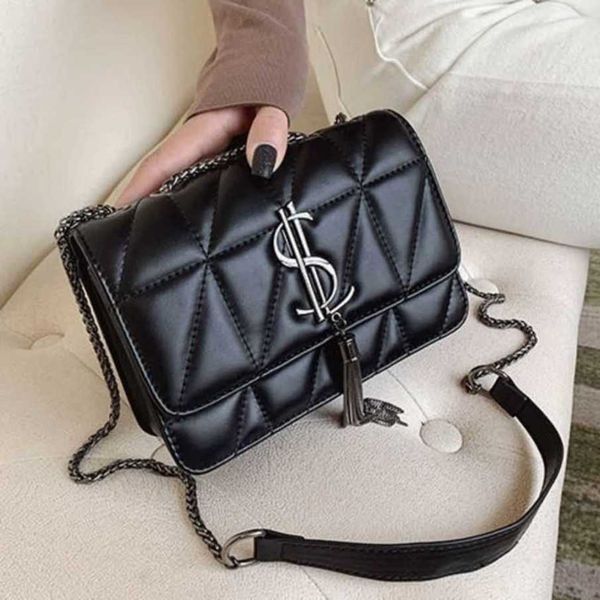 

27% off 2023 fashion handbag french little high new tassel lingge chain small square single shoulder women's bag crossbody