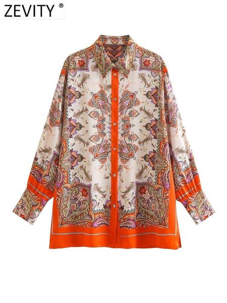 

shirts zevitycamisa de manga larga con estampado floral para mujer kimono vintage de poaition totem elegante ls2276, White