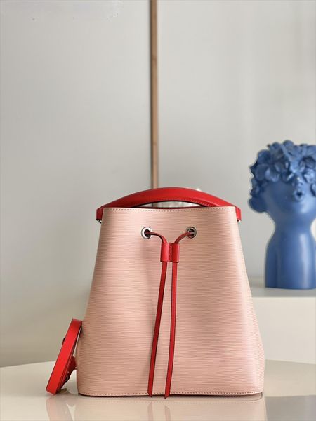 

5a designer four color bucket bag epi drawstring designer handbag luxury adjustable strap detachable handle shoulder bag