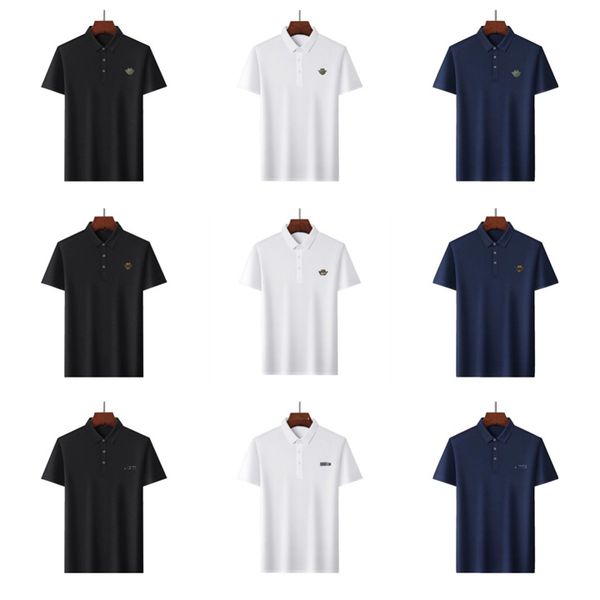 

2023 mens polo shirt designer man fashion horse t shirts casual men golf summer polos shirt embroidery high street trend tee asian size#011, White;black