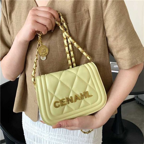 

23% 2023 fashion handbag lingge chain for women's spring/summer new versatile shoulder with western style crossbody texture small squar