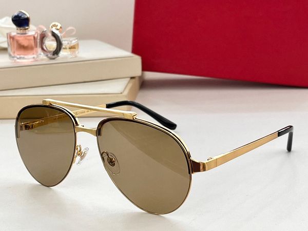 

fashion designer 0354 mens sunglasses classic vintage metal pilot shape glasses outdoor simple business style uv protection come with case, White;black