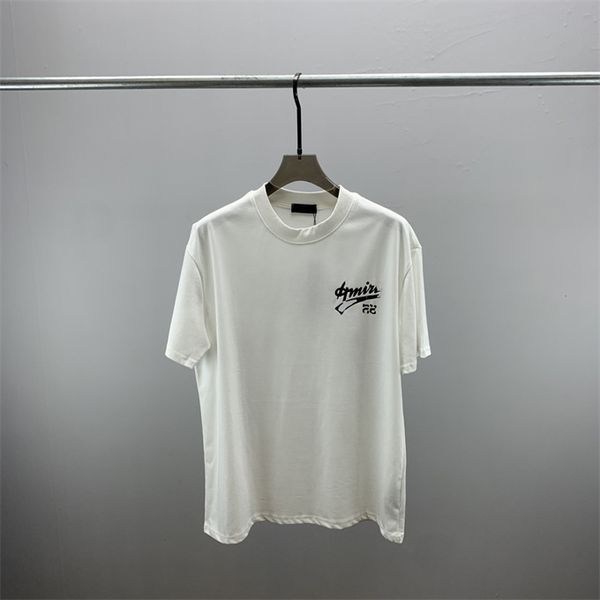 

2023 summer new fashion luxury short sleeve t-shirt round neck cotton letter classic short sleeve t-shirt#021, White;black