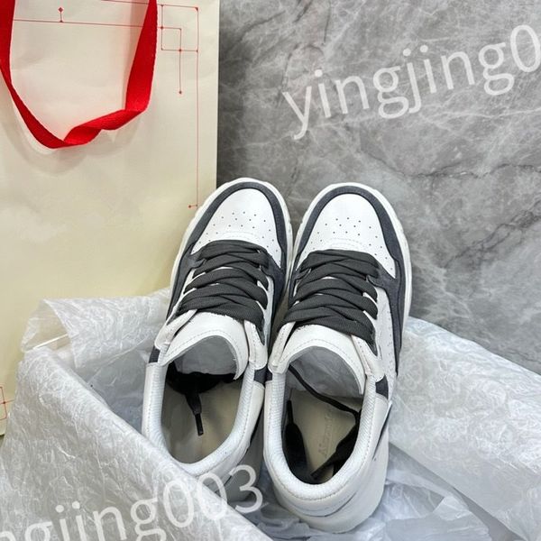 

new luxurys designer woman shoe leather lace up men fashion platform sneakers white black mens womens casual shoes