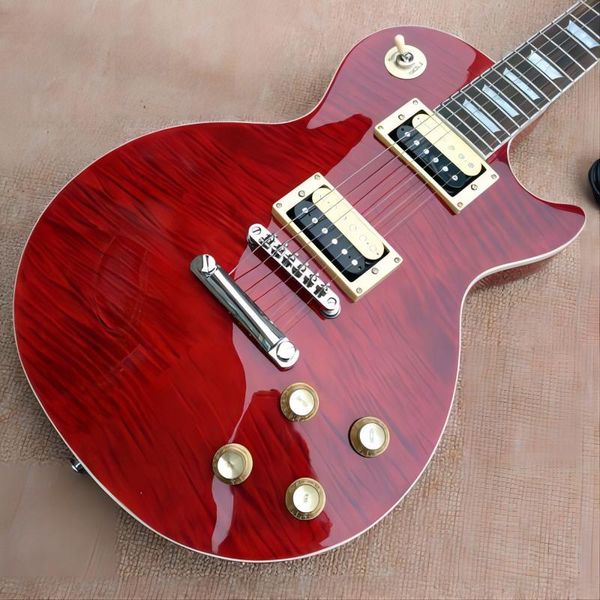 

factory outlet rosewood fingerboard 6-string transparent red electric guitar