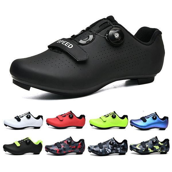 

dress shoes road cycling shoes colorful camouflage professional mountain bike breathable bicycle racing selflocking 230510, Black