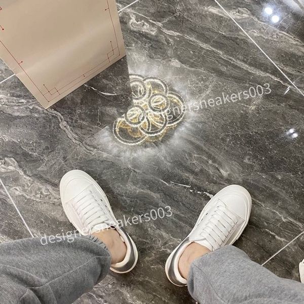 

new brand men womens designer casual shoes classic do-old dirty shoes mid double height bottom trainers leather glitter golden quality, Black