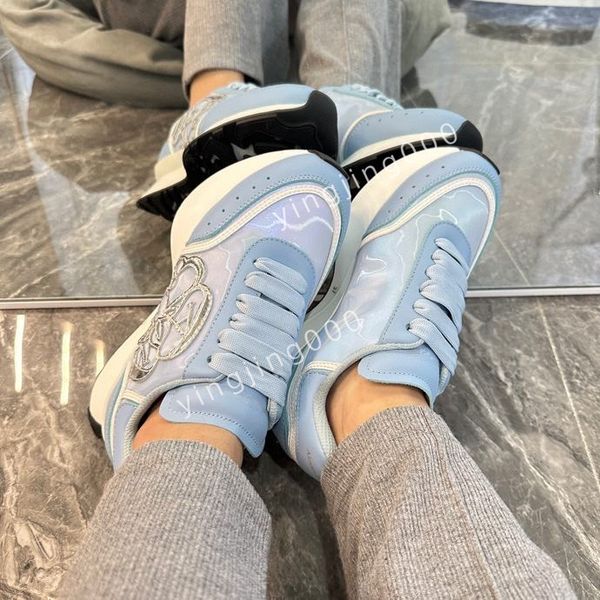 

new designers sneakers camouflage casual shoes stylist womens shoes designer checkered studded flats mesh fashion trainers2023, Black