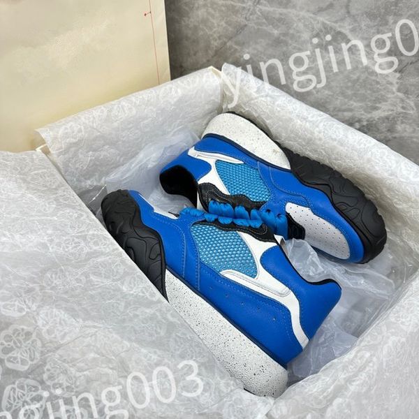 

new designer woman's shoe leather lace up men fashion platform sneakers white black mens womens casual shoes