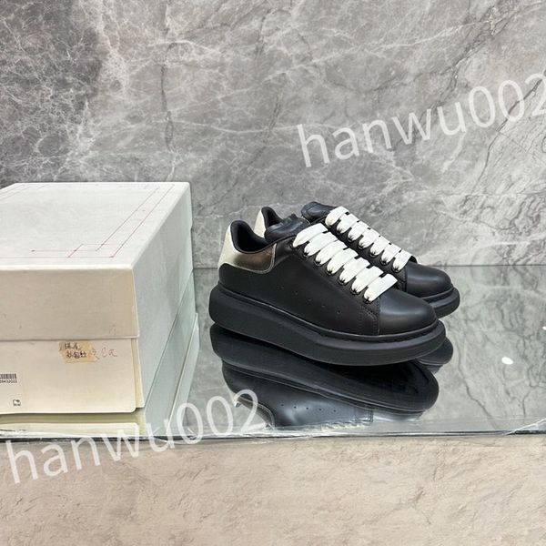 

luxury men shoes office sneakers mens flats designer man running outdoor sports design lady sneaker platform, Black