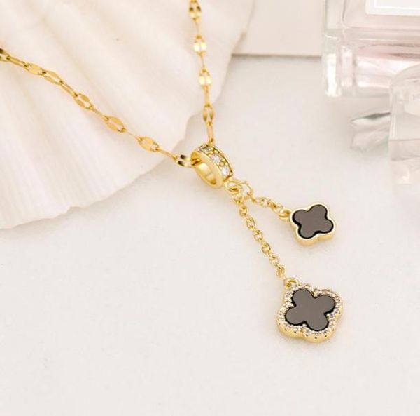 

elegant design four leaf clover pendant necklace for women gift6852169, Silver