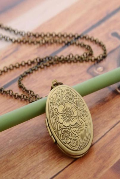 

new fashion jewelry vintage carved flowers openable locket po box pendant necklace sweater necklaces s4044226330, Silver