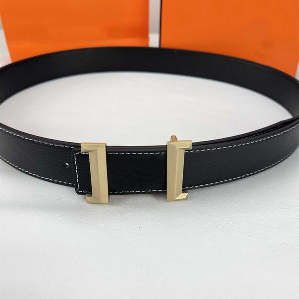 

luxury designer belt fashion classic letter buckle men women jeans casual belt width 3.8cm premium cowhide business dress waistband, Black;brown