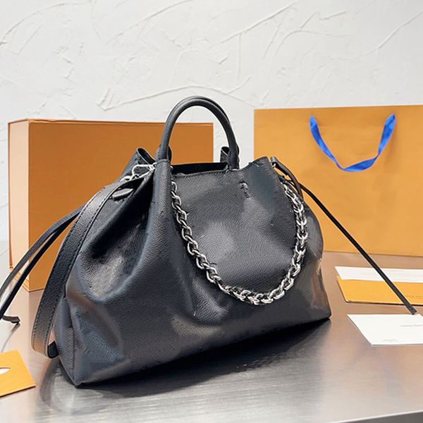 

tote bag mahina handbag drawstring bucket bags old flower perforated letters genuine leather shopping bags women crossbody designer handbags