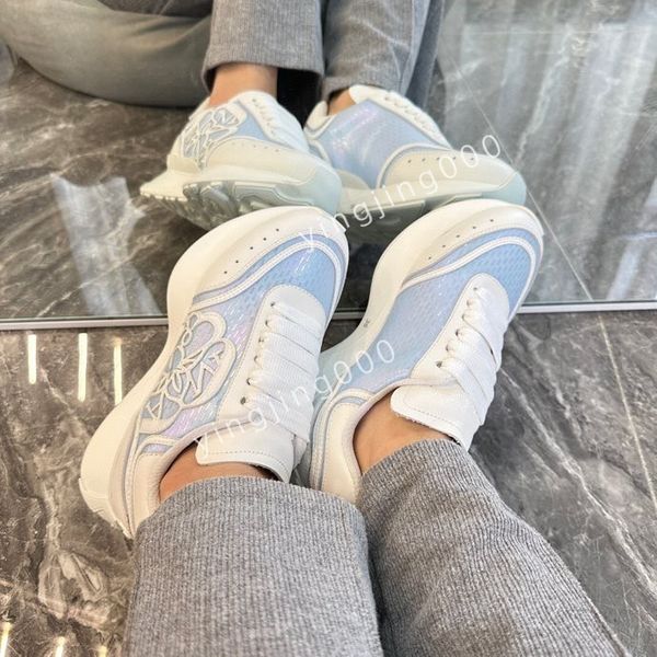 

2023new designers sneakers camouflage casual shoes stylist women shoes designer checkered studded flats mesh fashion trainers, Black