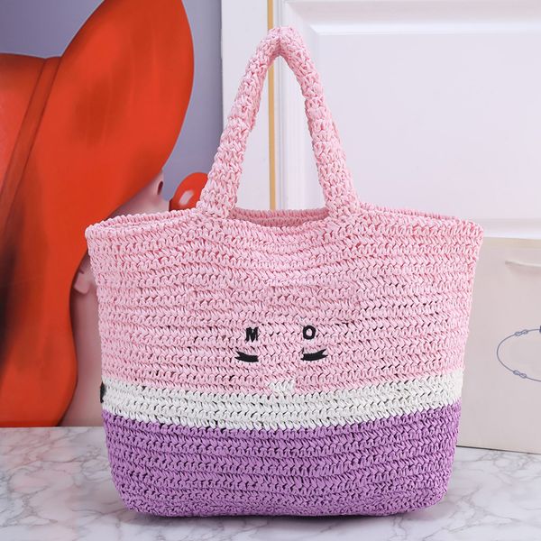 

new lafite grass beach bags women handbags purse classic fashion embroidered letters pure hand woven bagss straw shopping vacation summer wo