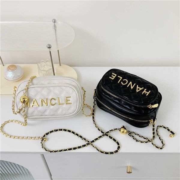 

50% off 2023 fashion handbag s new lingge embroidered thread crossbody golden ball chain live broadcast bag small wind
