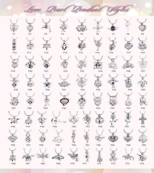 

over 300 designs pearl cages whole fashion love wish pendants in bulk women kids holiday gifts necklace without chains 8691191, Silver