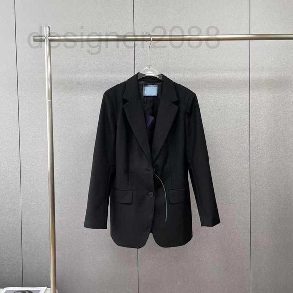 

women's suits & blazers designer new fashion style in autumn and winter triangle small standard waist belt design loose versatile suit, White;black