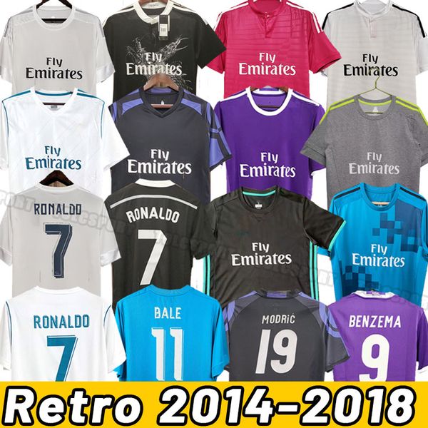 

finals real madrids retro soccer jerseys football guti ramos seedorf carlos ronaldo zidane beckham raul vintage figo kit 14 15 16 17 18 bale, Black;yellow