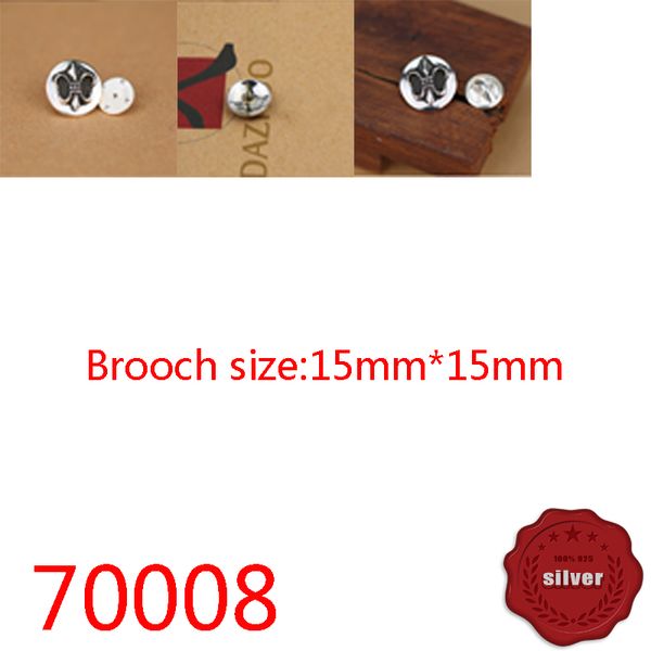 

70008 fashion brooch shirt collar buckle s925 sterling silver ship anchor letter personalized vintage punk hip-hop jewelry decoration access, Gray