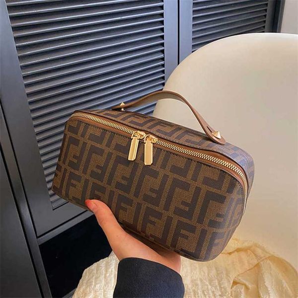 

19% off 2023 fashion handbag korean handheld cosmetic women's large capacity wash advanced sense portable travel cosmetics storage bag