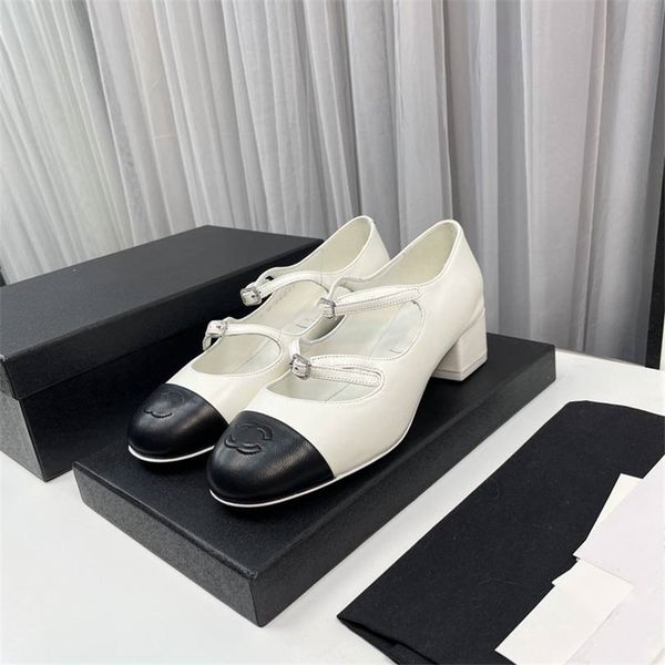 

dress shoes 2023 channel fashion women leather high heel letter logo party wedding tourism holiday casual flat shoes 08-015, Black