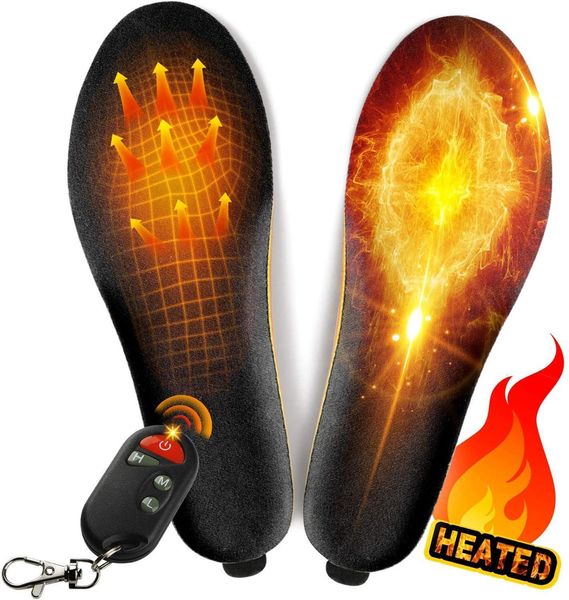 

shoe parts accessories 2000mah remote control heating insole with rechargeable battery heated insoles winter shoes pads for ski hunting size, White;pink