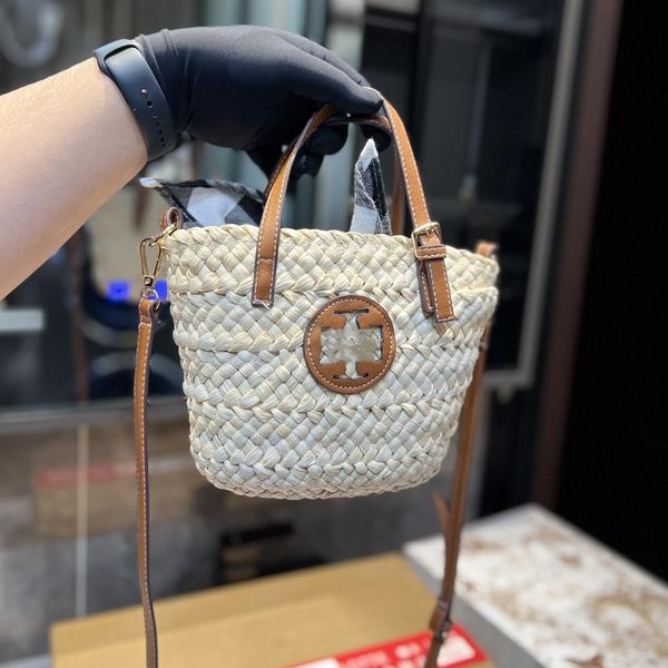 

designer bag beach bag tote bags luxury woven shopping summer raffia shoulde straw bags fashion woven beach essential, White