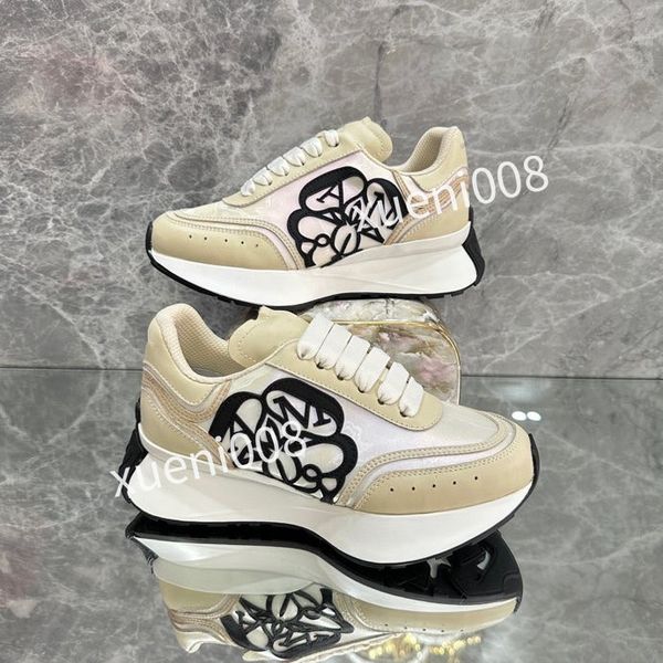 

new casual shoes designer women leather lace-up sneaker fashion running trainers letters woman shoes flat printed gym sneakers, Red;white