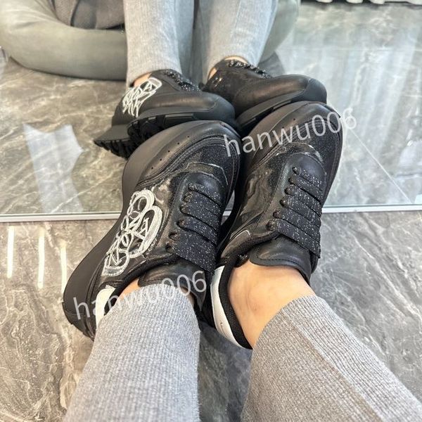 

womens fashion casual shoes sneaker designer running shoes fashion channel sneakers luxury lace-up sports shoes casual classic sneakers, Black