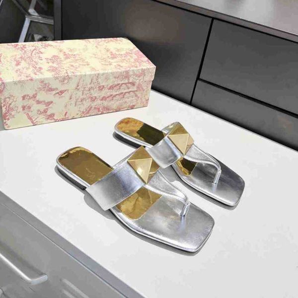 

designer slippers woman fashion famous flat heel sandal sflops leather lady slide slipper summer shoe sandals large, Black